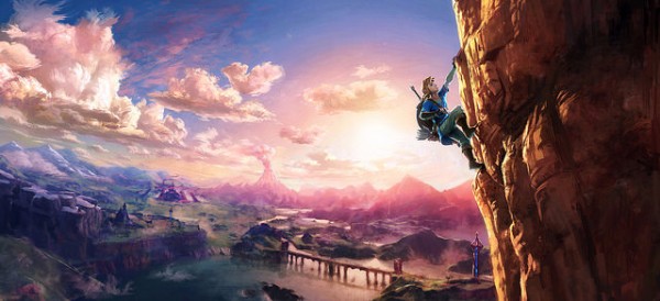 Link scaling a rock face in Zelda: Breath of the Wild
