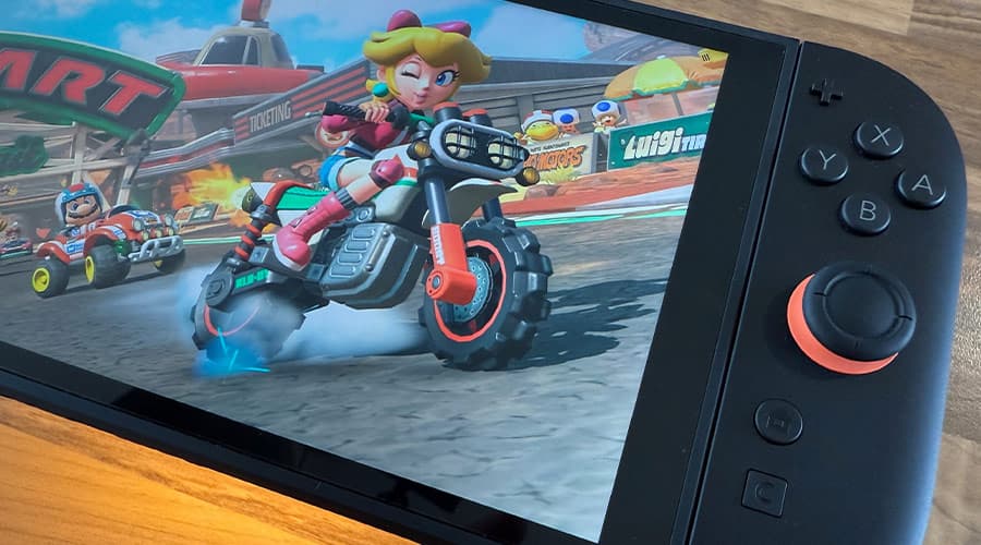 Princess Peach in Mario Kart World on Nintendo Switch 2
